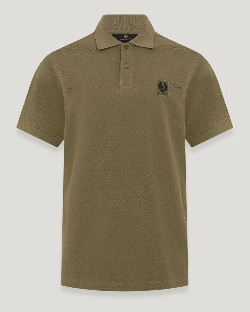 Belstaff Polohemd für Herren Cotton Pique Militärgrün Militärgrün