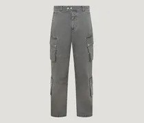 X Represent Enduro-cargohose Garment Dye Cotton Schattengrau
