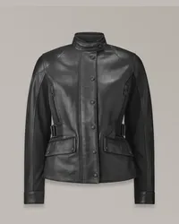 Belstaff Westerly Motorradjacke für Damen Aqua-Wax Leather Black