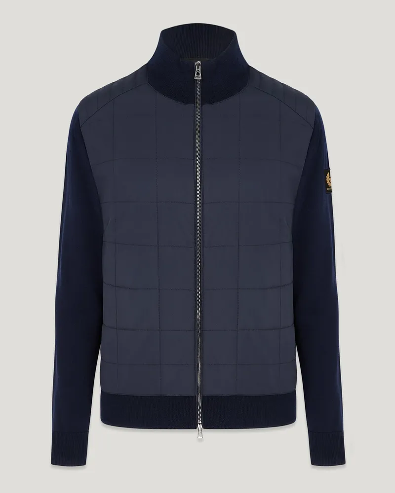 Belstaff Kelbrook Reißverschluss-cardigan für Herren Merino Wool Dunkles Dunkelblau 3XL 