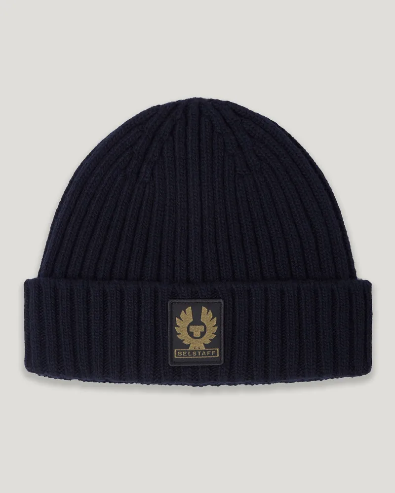 Belstaff Watch Beanie-mütze Für Herren Lammwolle Dunkles Marineblau Dunkles