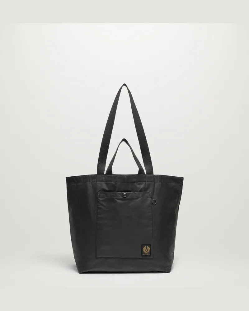 Belstaff Tragetasche Waxed Cotton Schwarz Schwarz
