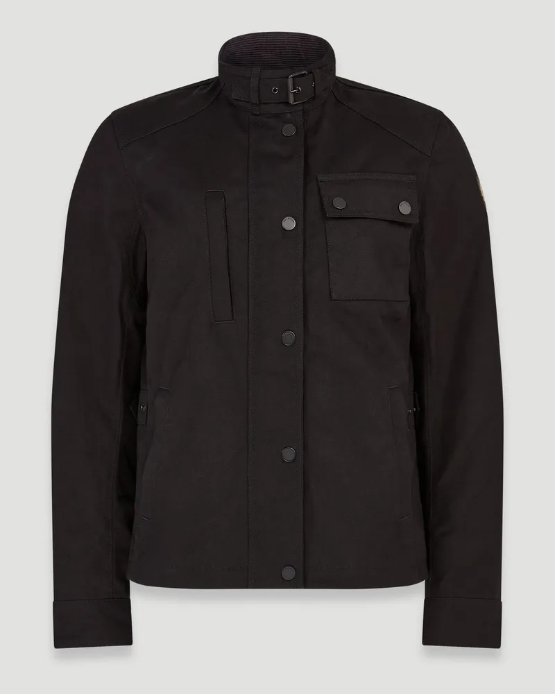Belstaff Kate's Cottage Motorradjacke für Damen Waxed Cotton Schwarz 2XL 
