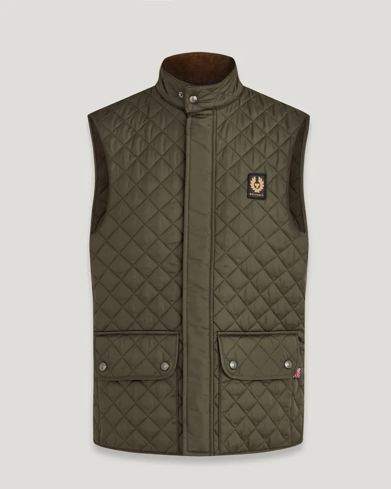 Belstaff Icon Steppweste für Herren Quilted Recycled Nylon Grün 50 