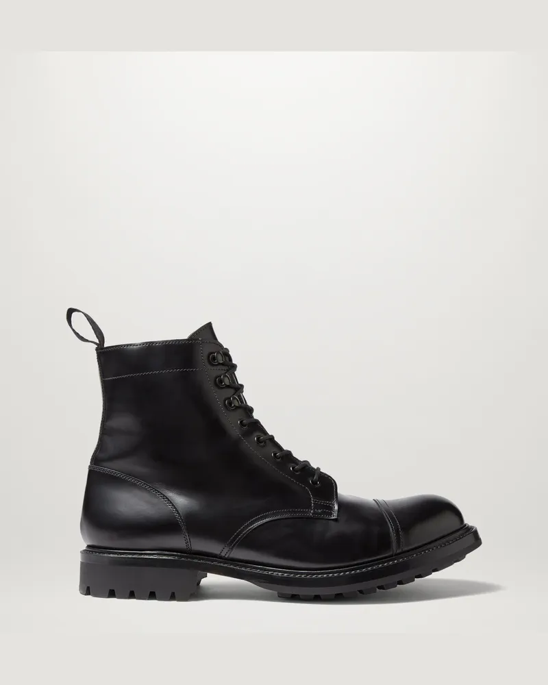 Belstaff Service Stiefel Nr. 1 für Herren Bookbinder Leather Schwarz Schwarz