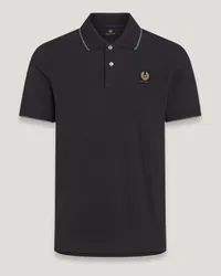 Belstaff Double Tipped Polohemd für Herren Cotton Pique  S Black