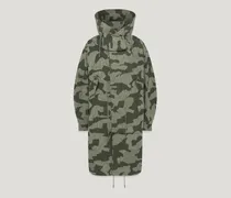 Canopy Parka für Herren Terrain Camo Militärgrün/verwaschenes Schwarz