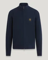 Belstaff Watch Cardigan Mit Reißverschluss für Herren Lambswool  L Dark