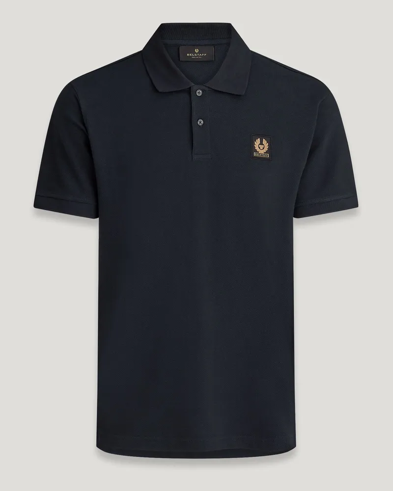 Belstaff Polohemd für Herren Cotton Pique Dunkles Tintenblau Dunkles