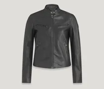 Pine Jacke für Damen Cheviot Leather Schwarz