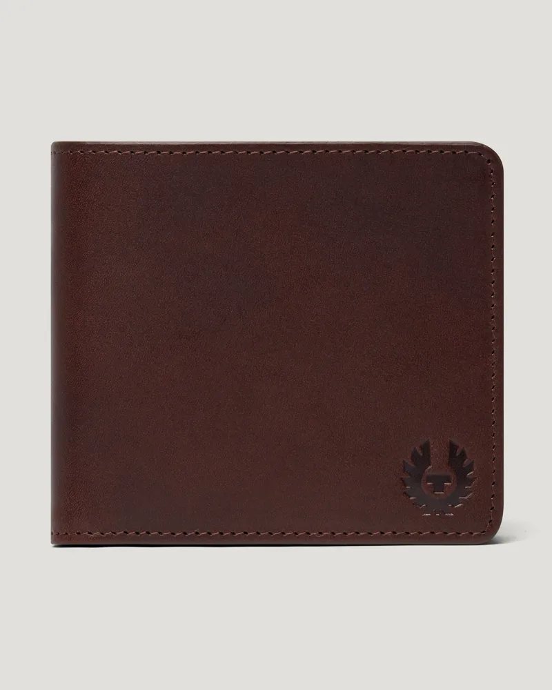 Belstaff Hanchurch Bifold Wallet Unisex's Smooth Leather Antique Brown Antique