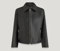 Copper Jacke für Damen Satin Finish Leather Schwarz