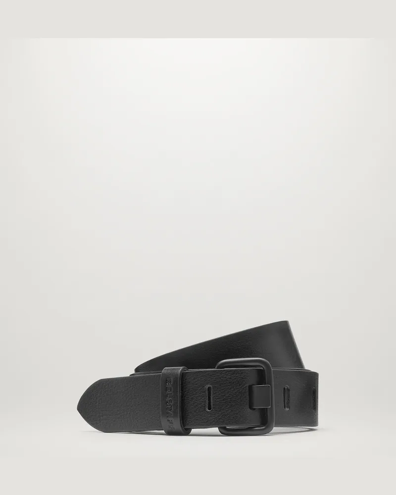 Belstaff Slot Schnallengürtel Calf Leather Schwarz Schwarz