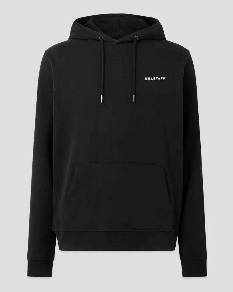 Belstaff Border Hoodie für Herren Cotton Fleece Schwarz L 
