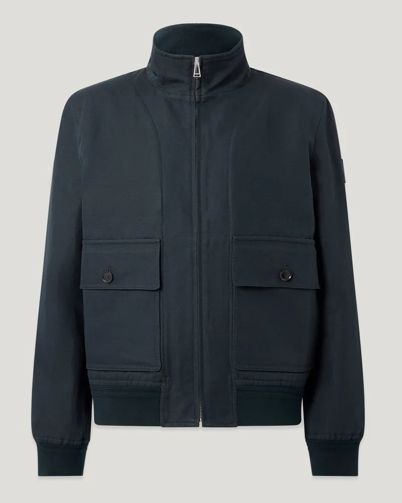 Belstaff Helston Jacke für Herren Tailored Linen Cotton Twill Dunkles Dunkelblau 3XL 