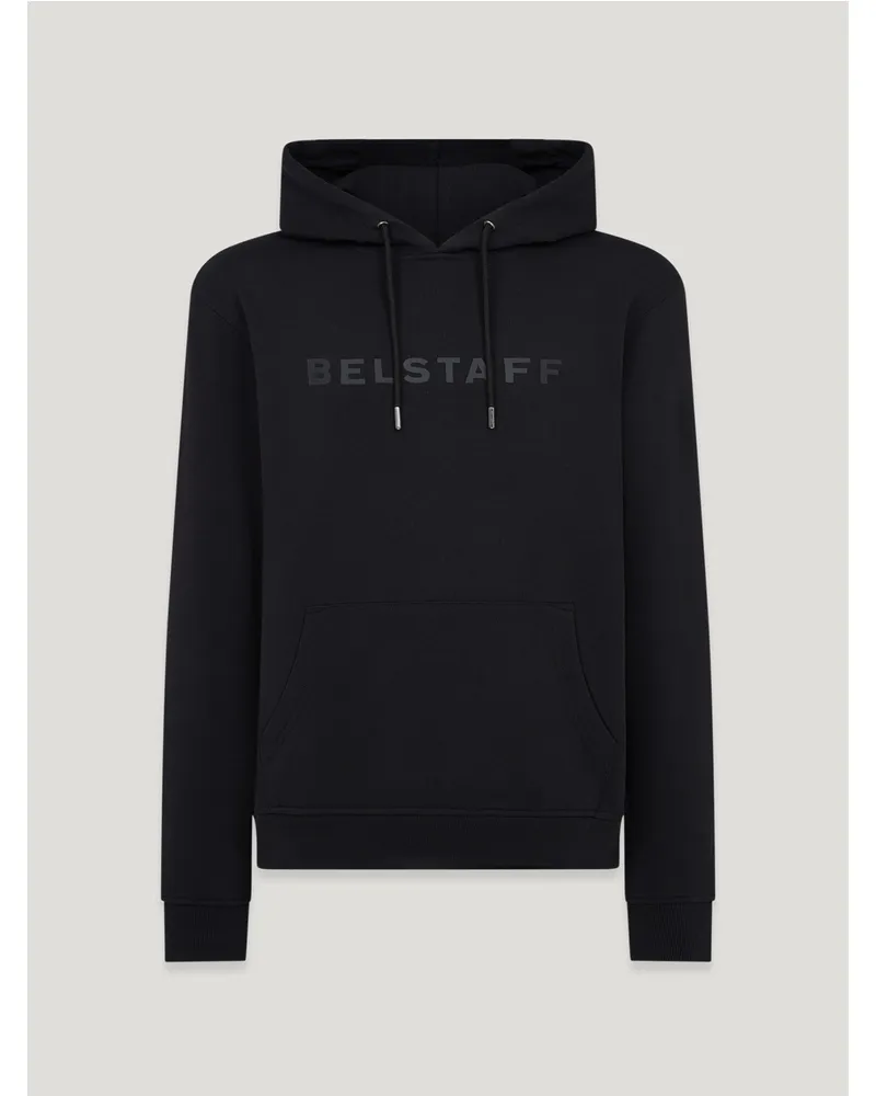 Belstaff Signature Hoodie für Herren Cotton Fleece Schwarz Schwarz