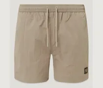 Clipper Badeshorts für Herren Textured Nylon Dunkelbraun