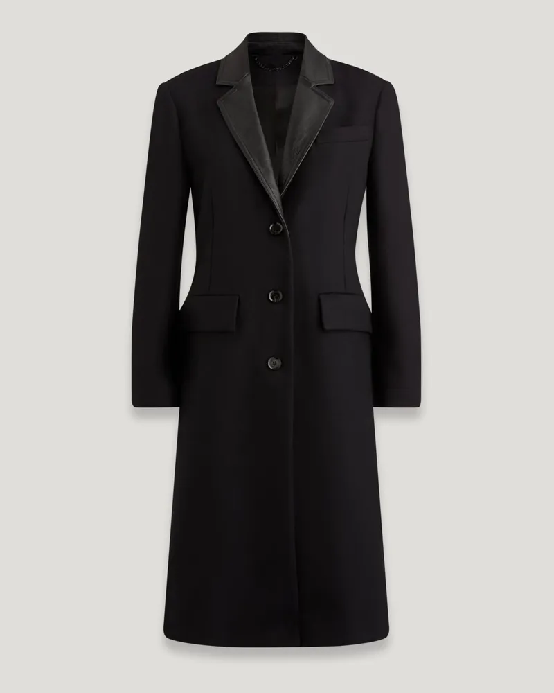 Belstaff Ore Mantel für Damen Wool Cashmere Blend Schwarz Schwarz