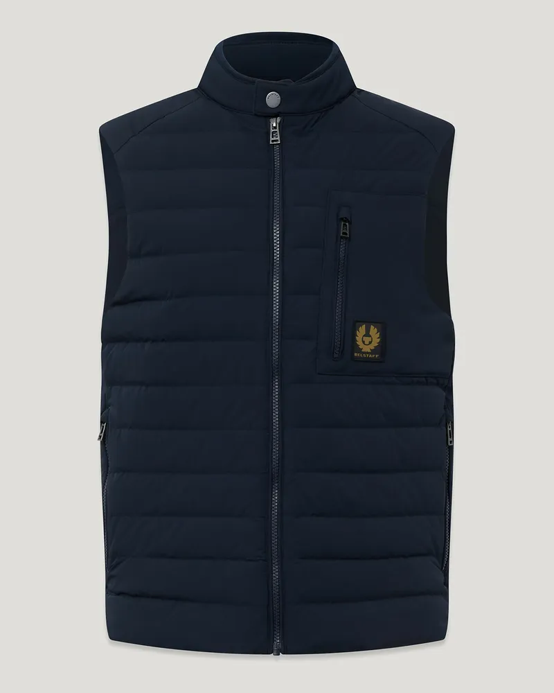 Belstaff Chassis Steppweste für Herren Lightweight Stretch Down Dunkles Dunkelblau S 