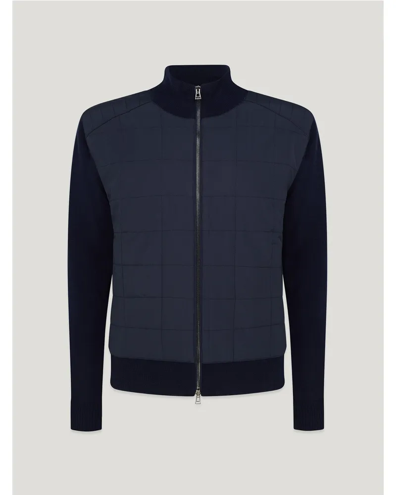 Belstaff Kelbrook Zip Cardigan für Herren Merino Wool Dunkles Tintenblau Dunkles