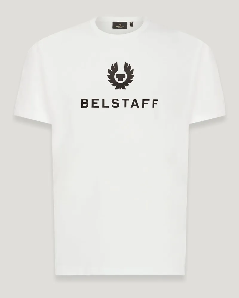 Belstaff Signature T-shirt für Herren Cotton Jersey Weiß Weiß