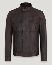 Belstaff Legacy Gangster Jacke für Herren Hand Waxed Leather Antique