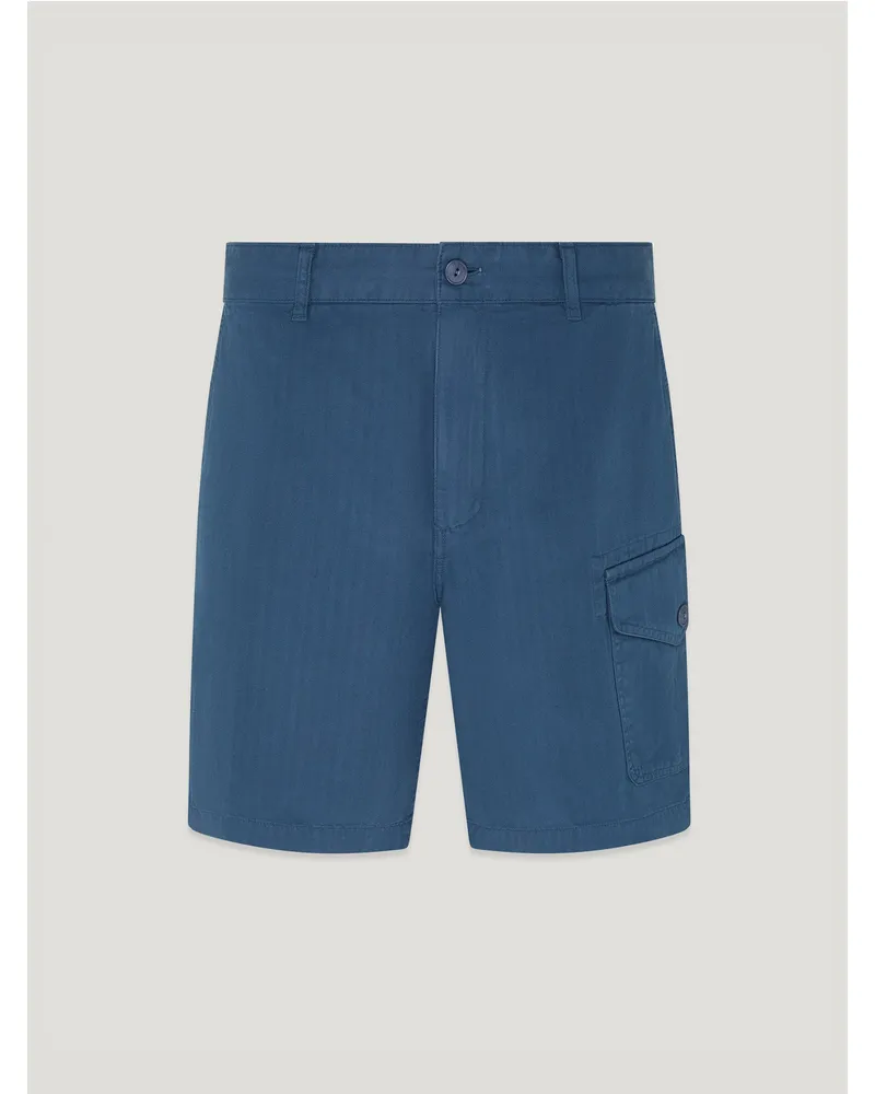 Belstaff Cs60 Cargoshorts für Herren Garment Dye Cotton Blend Insignien-Blau Insignien-blau