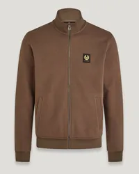 Belstaff Sweatshirt Mit Durchgehendem Reißverschluss für Herren Cotton Fleece Clay