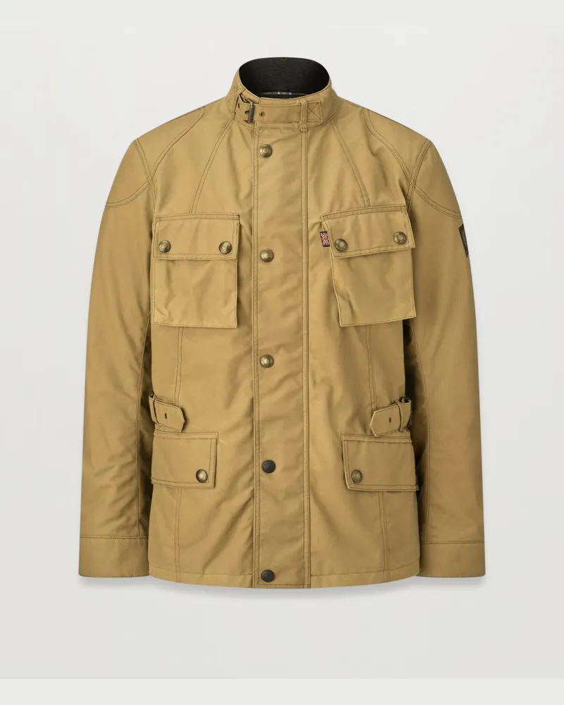 Belstaff Crosby Motorradjacke für Herren Waxed Cotton Sand 2XL 