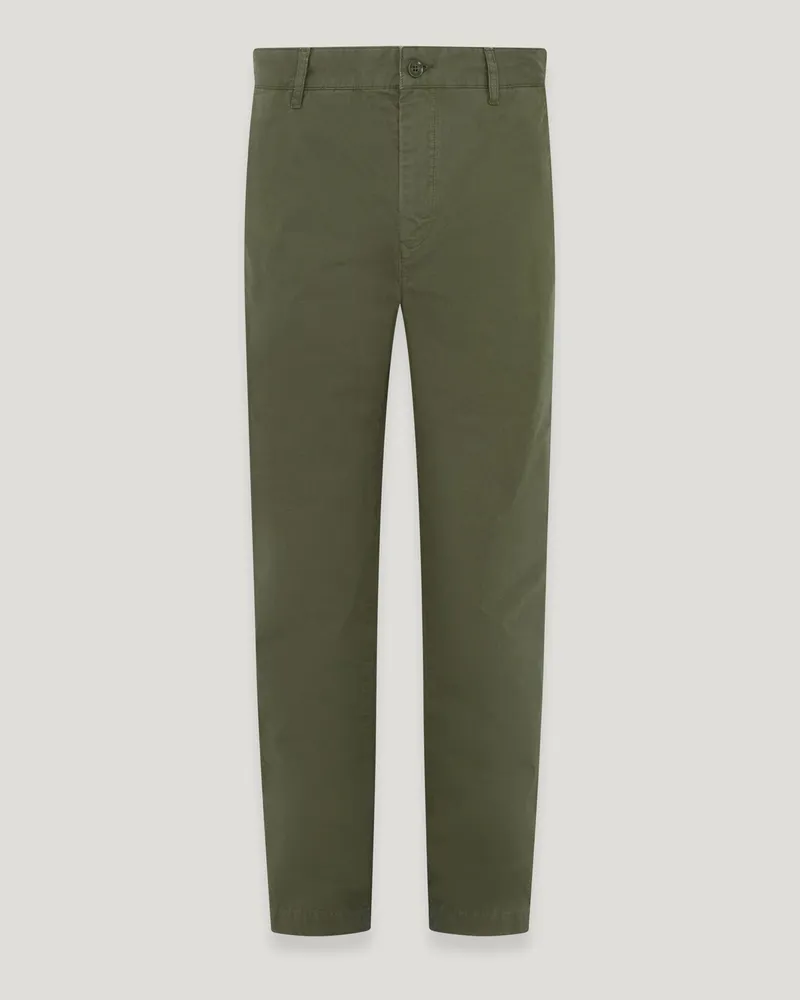 Belstaff Rally Hose für Herren Garment Dye Cotton Dunkles Militärgrün Dunkles