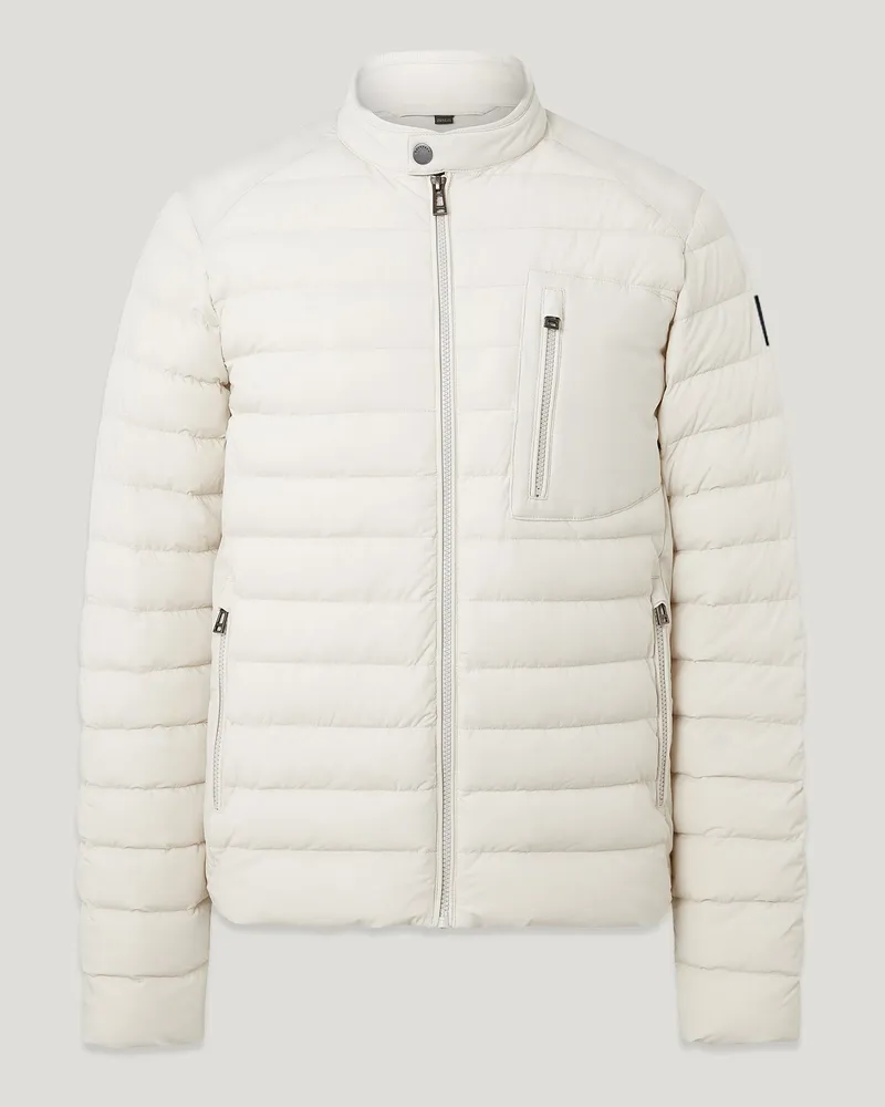 Belstaff Chassis Jacke für Herren Lightweight Stretch Down Weiß Birkenweiß