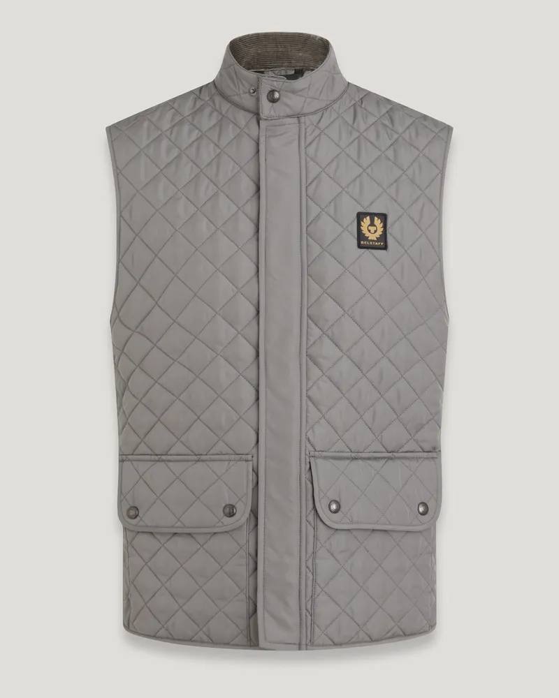 Belstaff Icon Steppweste für Herren Quilted Recycled Nylon Gunmetal