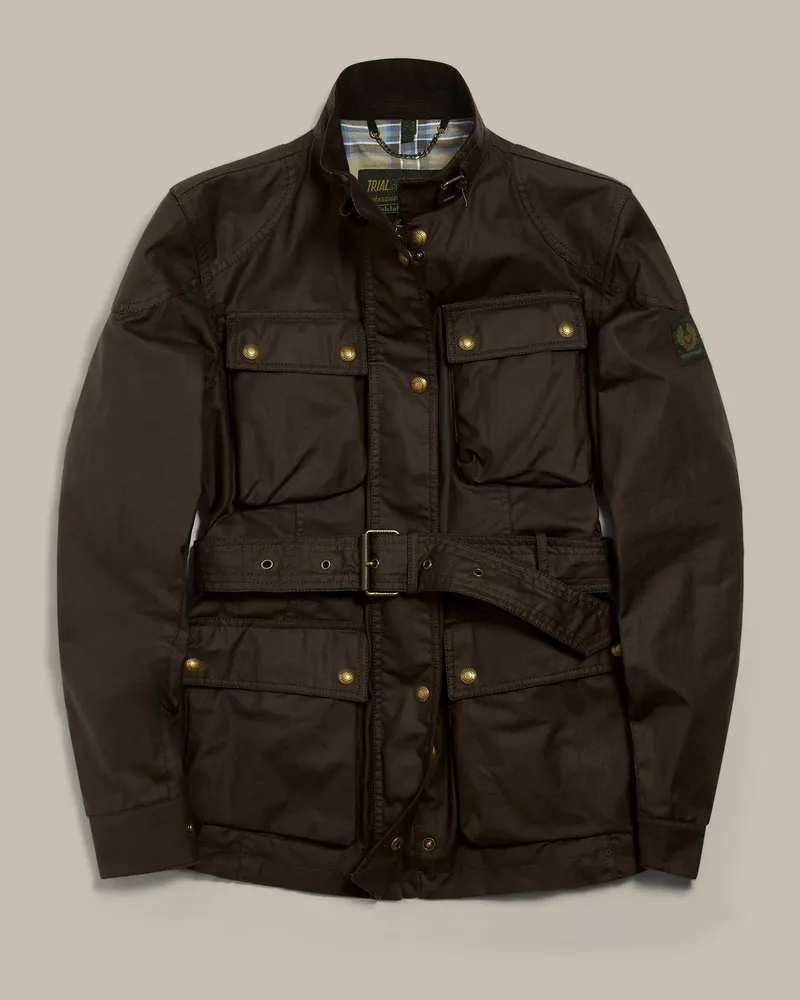 Belstaff Trailmaster Ikonnen Jacke für Damen Waxed Cotton Grün Verblasstes