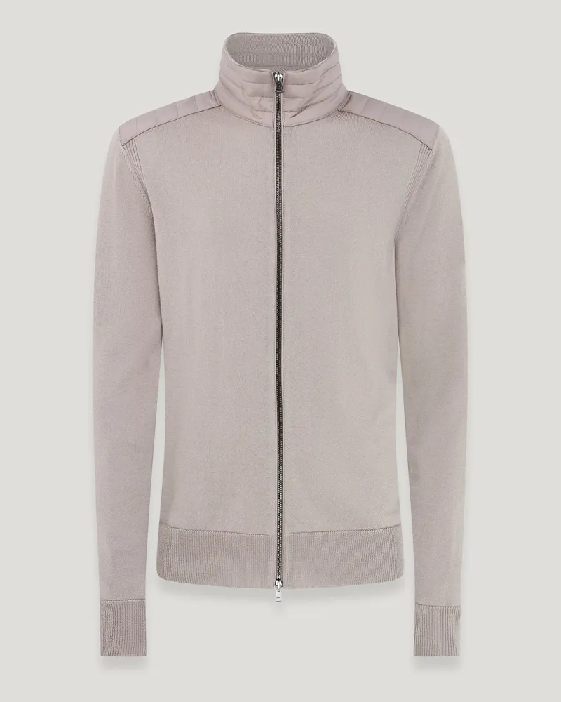 Belstaff Kelby Cardigan Mit Reißverschluss für Herren Merino Wool Bimssteingrau Bimssteingrau