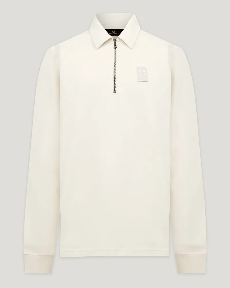 Belstaff Curator Sweatshirt Mit Kragen für Herren Cotton Fleece Weiß L 