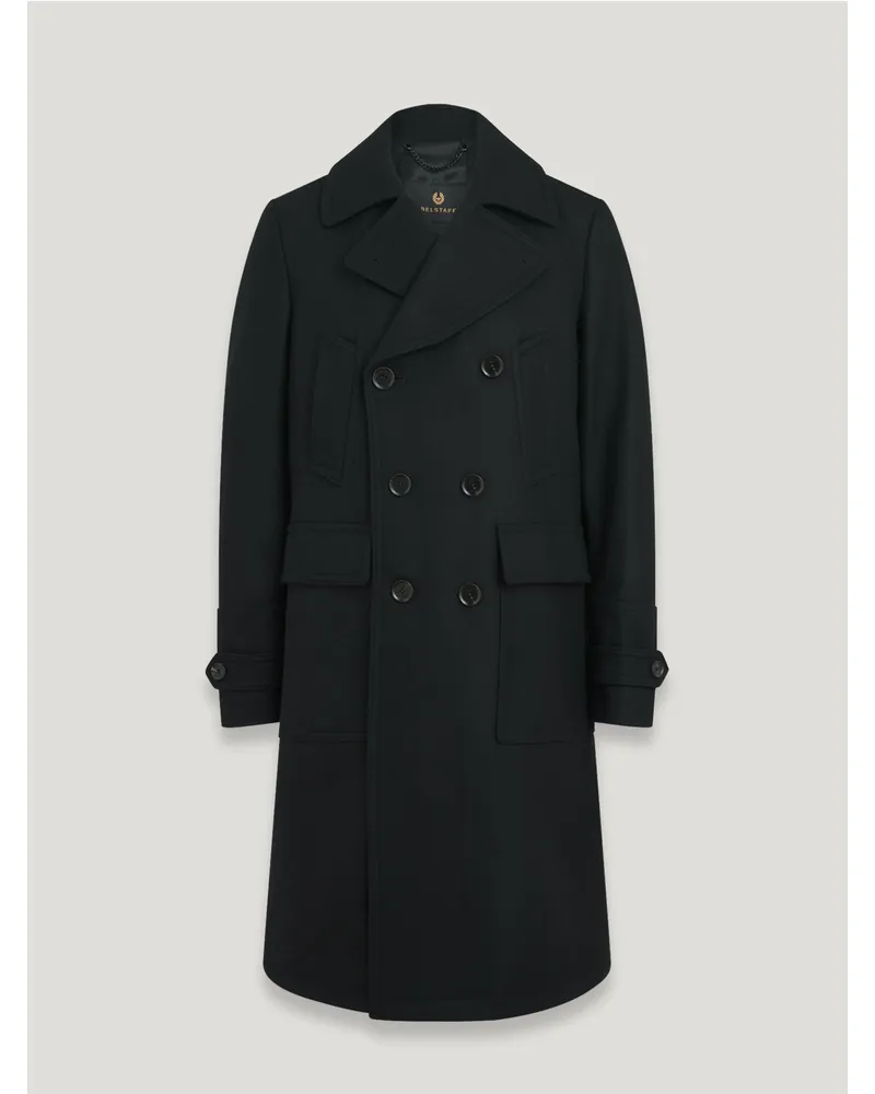 Belstaff Milford Mantel für Herren Wool Cashmere Blend Schwarz Schwarz