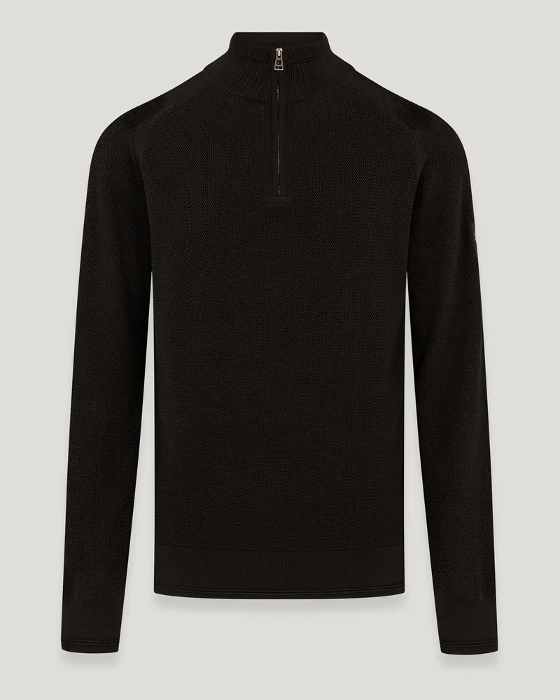 Belstaff Guide Troyer für Herren Organic Cotton Schwarz Schwarz