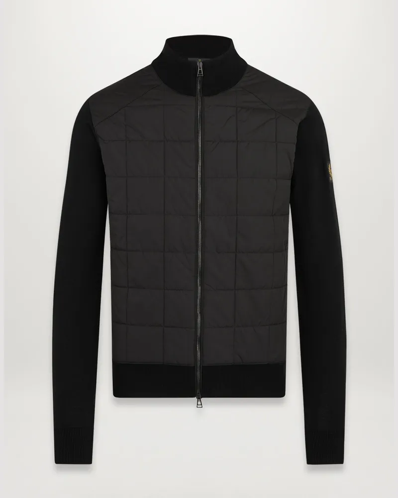 Belstaff Kelbrook Cardigan Mit Reißverschluss Merino Wool Schwarz Schwarz