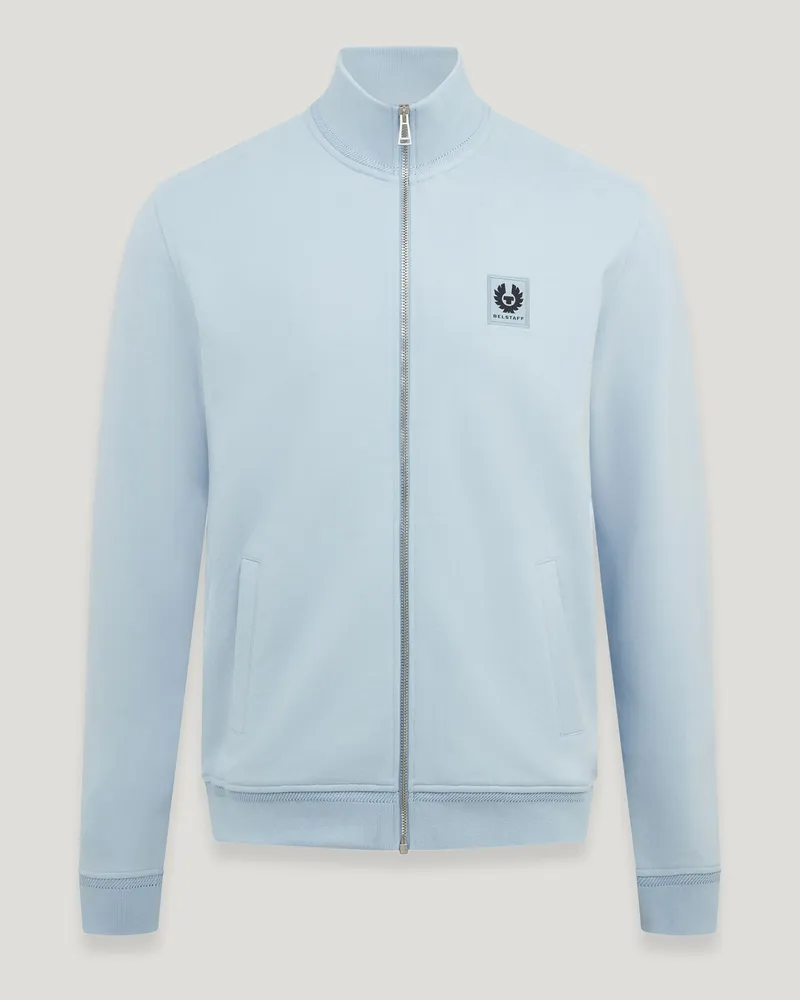 Belstaff Sweatshirt Mit Durchgehendem Reißverschluss für Herren Cotton Fleece Himmelblau Himmelblau