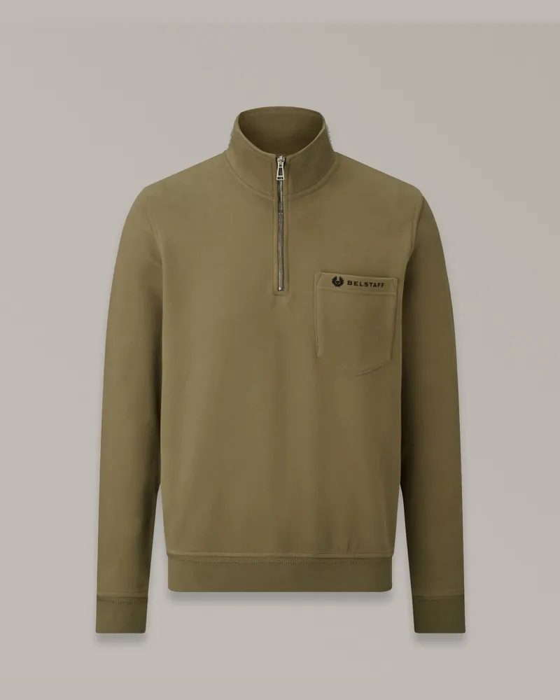 Belstaff Troyer Aus Jersey für Herren Cotton Fleece Belstaff Olive Belstaff