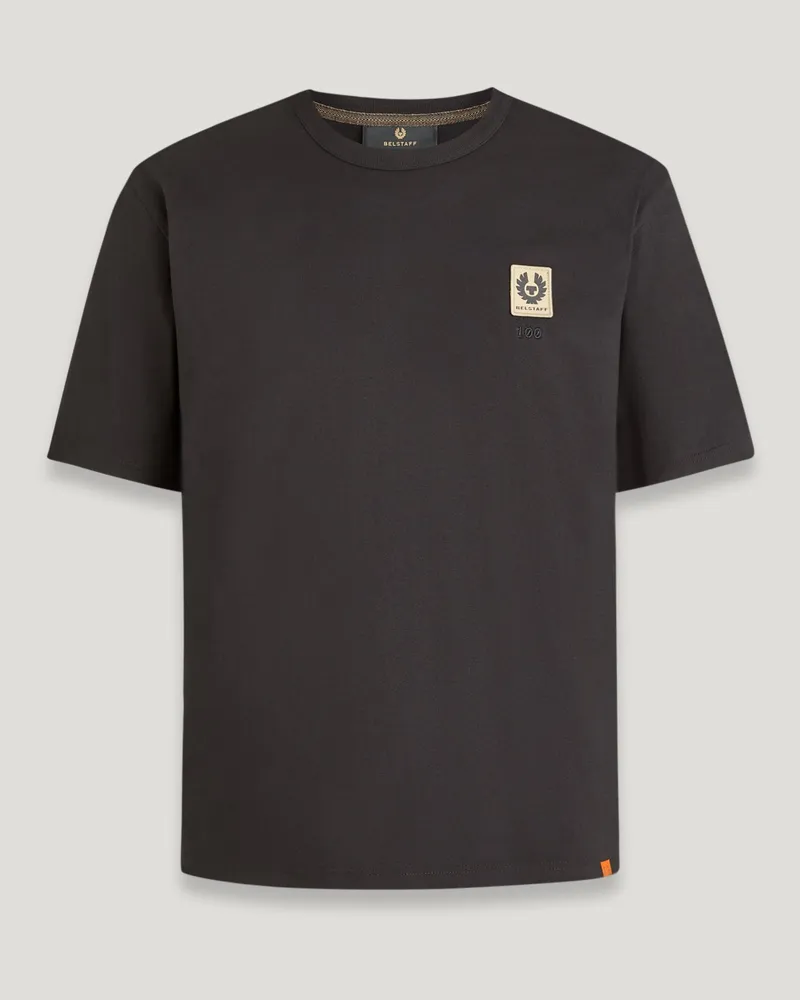 Belstaff Centenary Patch T-shirt für Herren Cotton Jersey Schwarz Schwarz