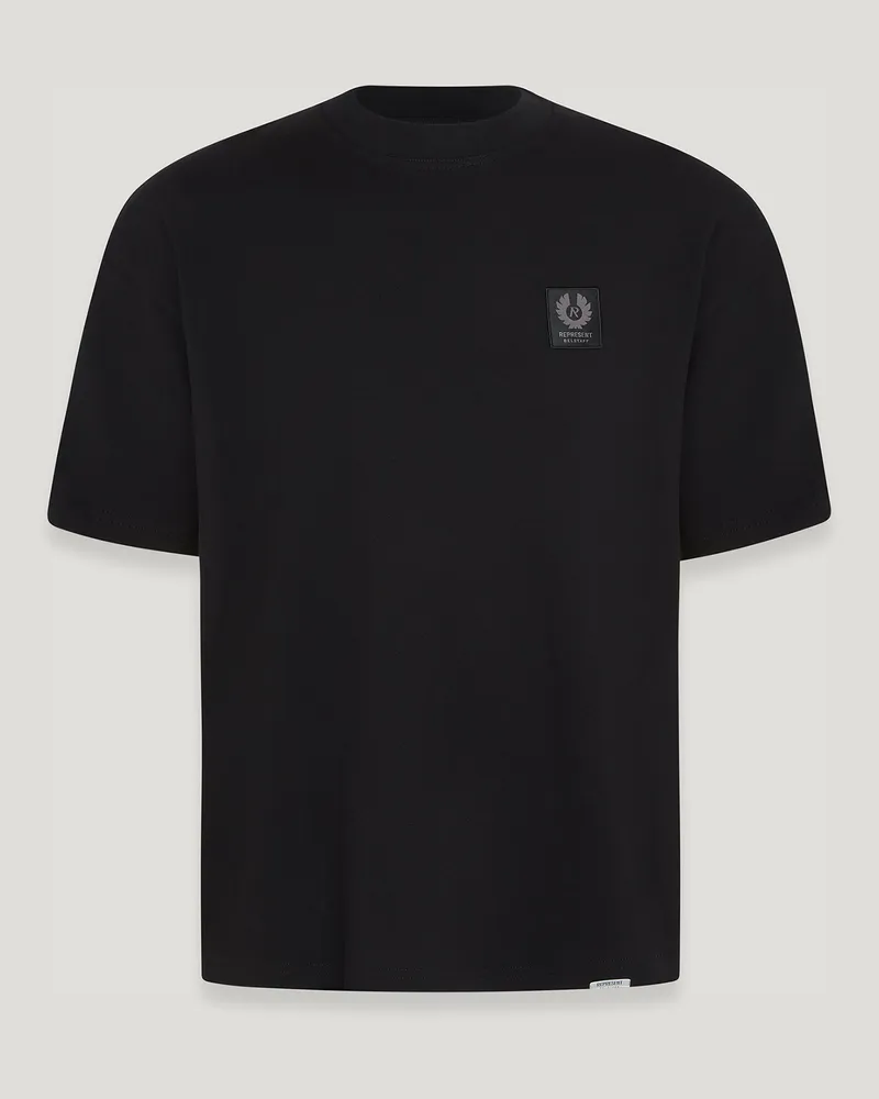 Belstaff X Represent T-shirt Mit Aufnäher für Herren Cotton Jersey Schwarz