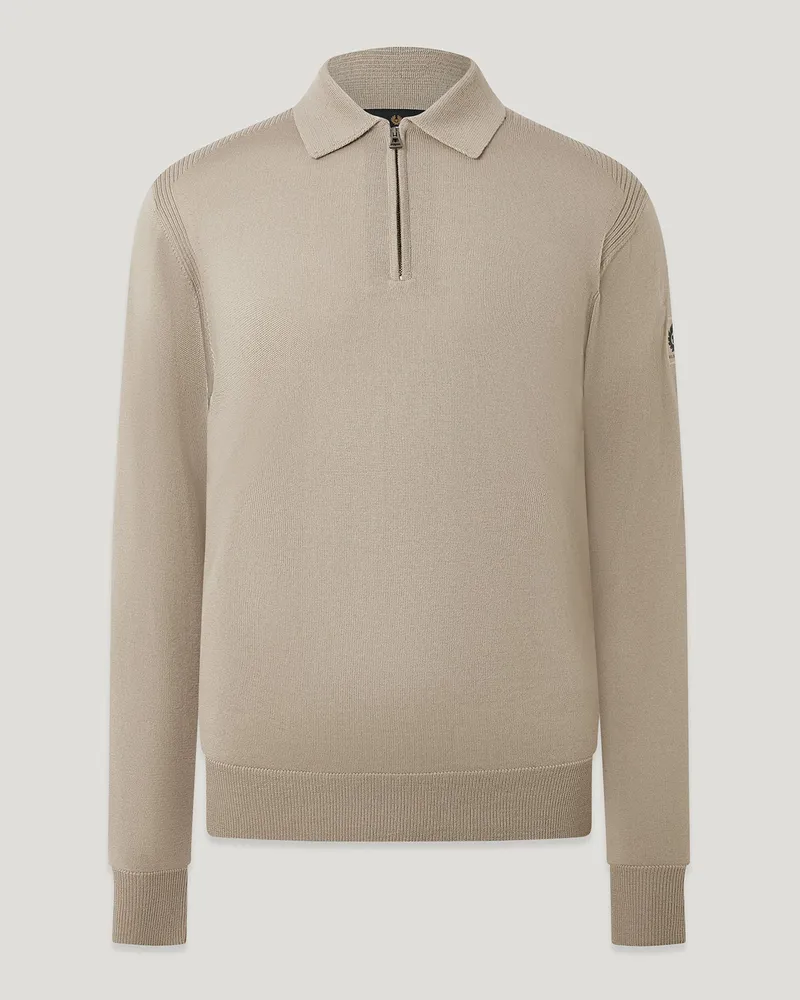 Belstaff Kyle Polohemd für Herren Merino Wool Dunkelbraun Dunkles