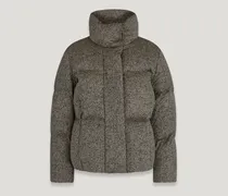Juniper Jacke für Damen Oak Tweed Jacquard Nylon Gebranntes Eichenbraun