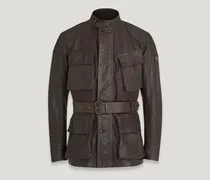 Legacy Trialmaster Panther Jacke für Herren Hand Waxed Leather Antik-Braun