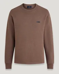 Belstaff Works Rundhals-sweatshirt für Herren Heavyweight Waffle Jersey Clay