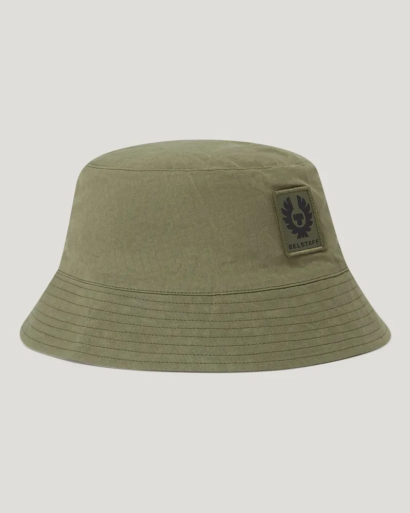 Belstaff Fischerhut Delta Ripstop Militärgrün Militärgrün
