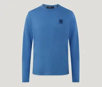 Langarm-t-shirt für Herren Cotton Jersey Marine