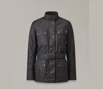 Trialmaster Motorradjacke für Damen Waxed Cotton Schwarz