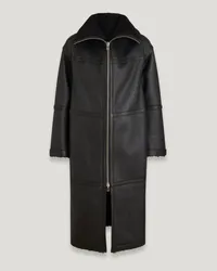 Belstaff Helix Mantel für Damen Merino Shearling  M Black